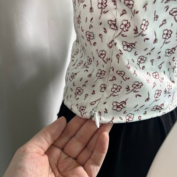 Free People Stay With You Floral Stain Cropped Tank Top Size Small - Picture 6 of 11